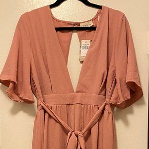 Plus Size Plunge Maxi Romper
